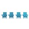 Flash Furniture Blue Adirondack Patio Chairs with Cupholder, 4PK 4-LE-HMP-1045-10-BL-GG - alternate 2